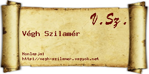 Végh Szilamér névjegykártya